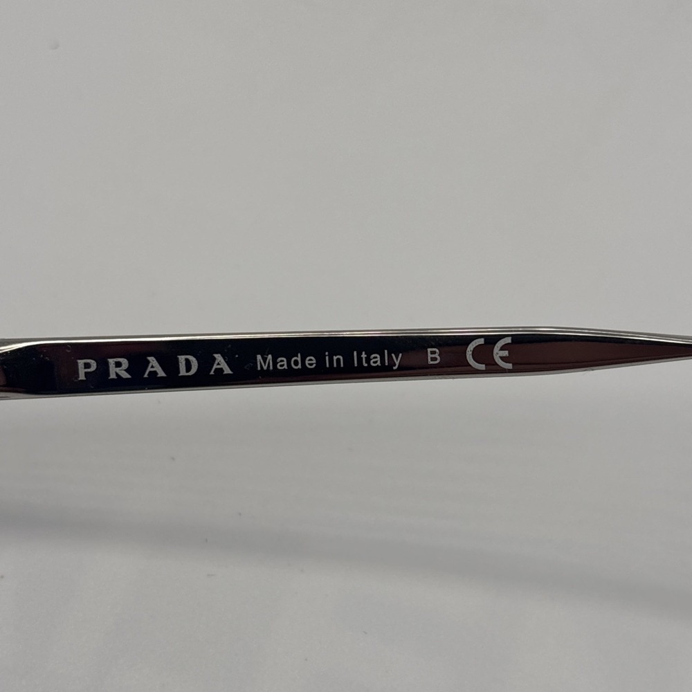 PRADA VPR 28S Womens Eyeglasses UFW-1O1 Blue/Silver Cat Eye Frame 52-16-140 #465 - Picture 6 of 8